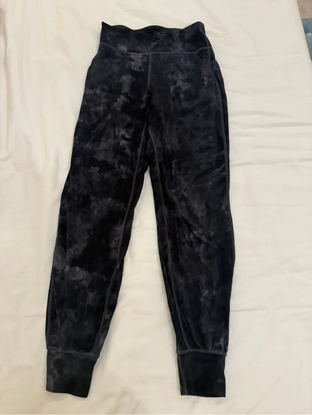 Black Tie-Dye Jogger Bottoms